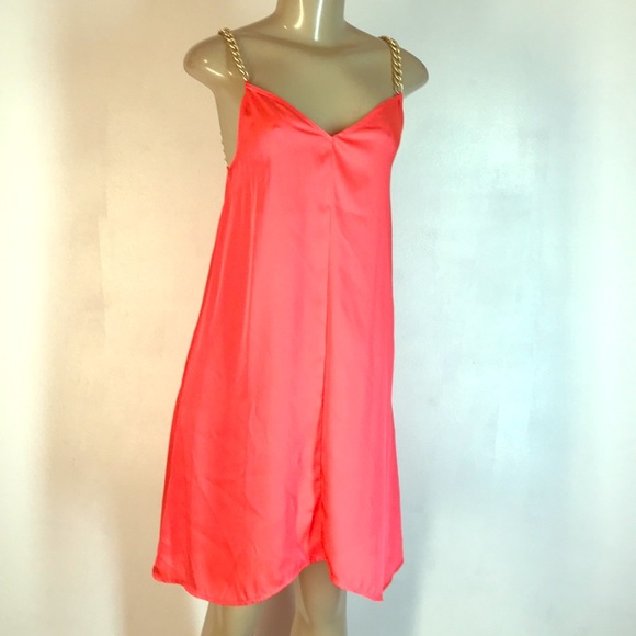 Julie Brown NYC Fresh Fruit Chainly Dress Orange-Pink sz 2 - Picture 3 of 5